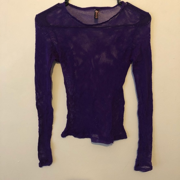 Hot Topic | Tops | Purple Fishnet Top 